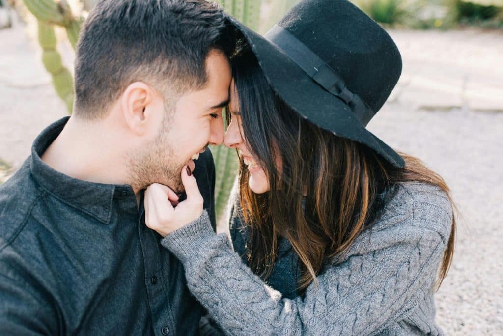 A man and woman happy together