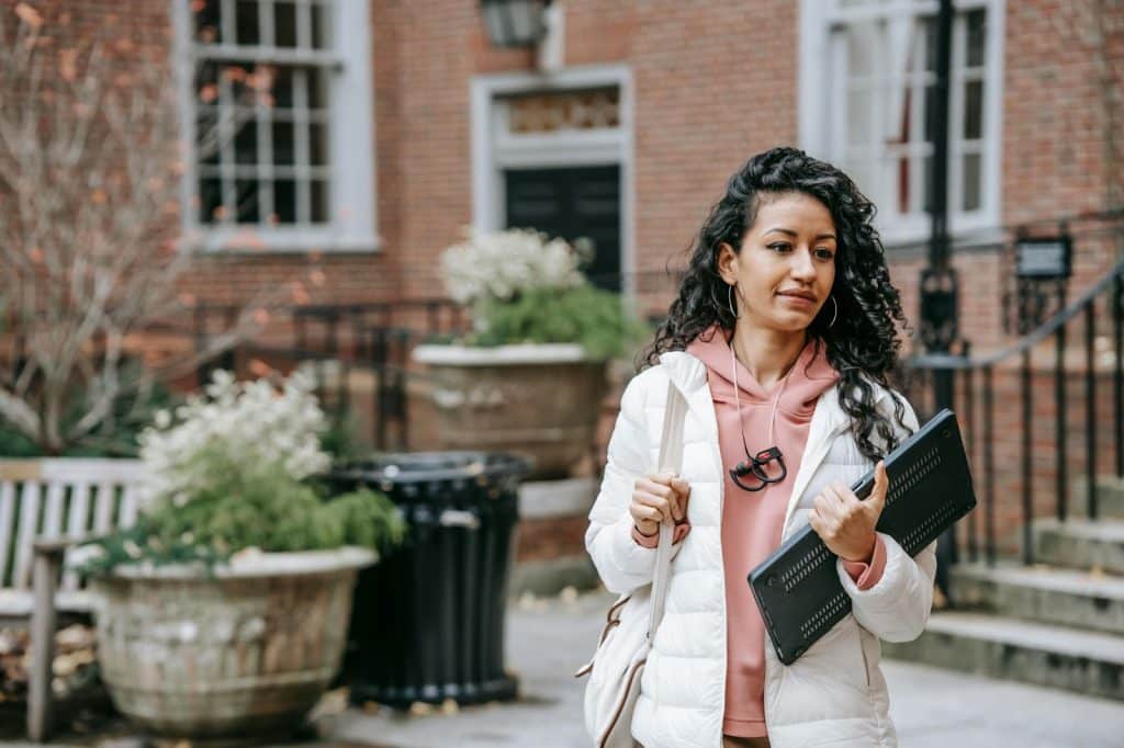 A woman walking