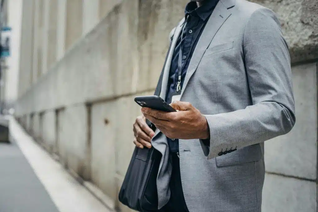 A man just using phone