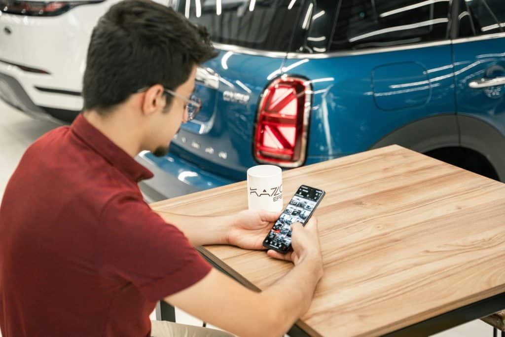 A man using his phone