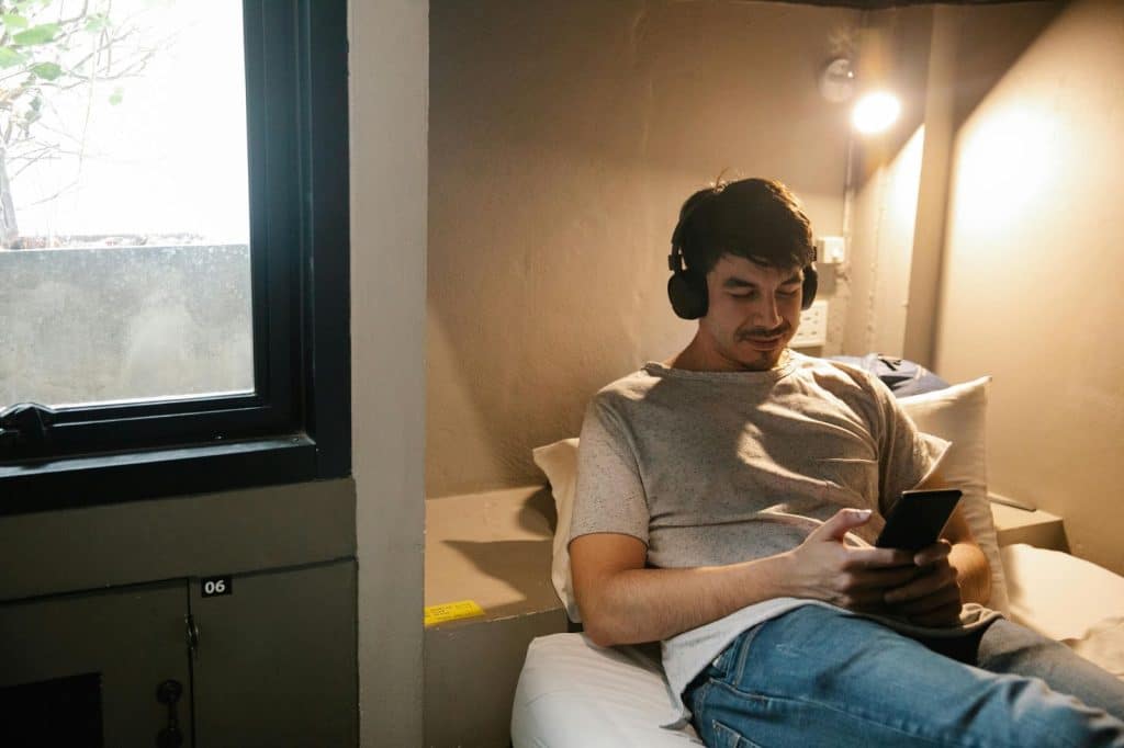 A man chatting someone