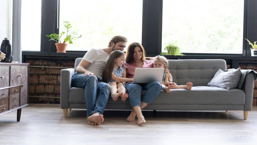 A family spending time together