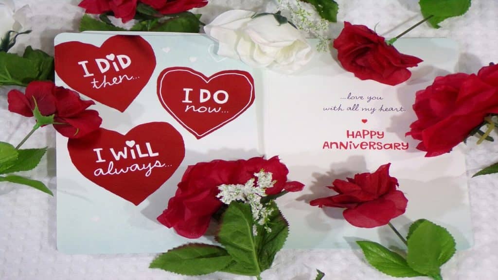 An anniversary card