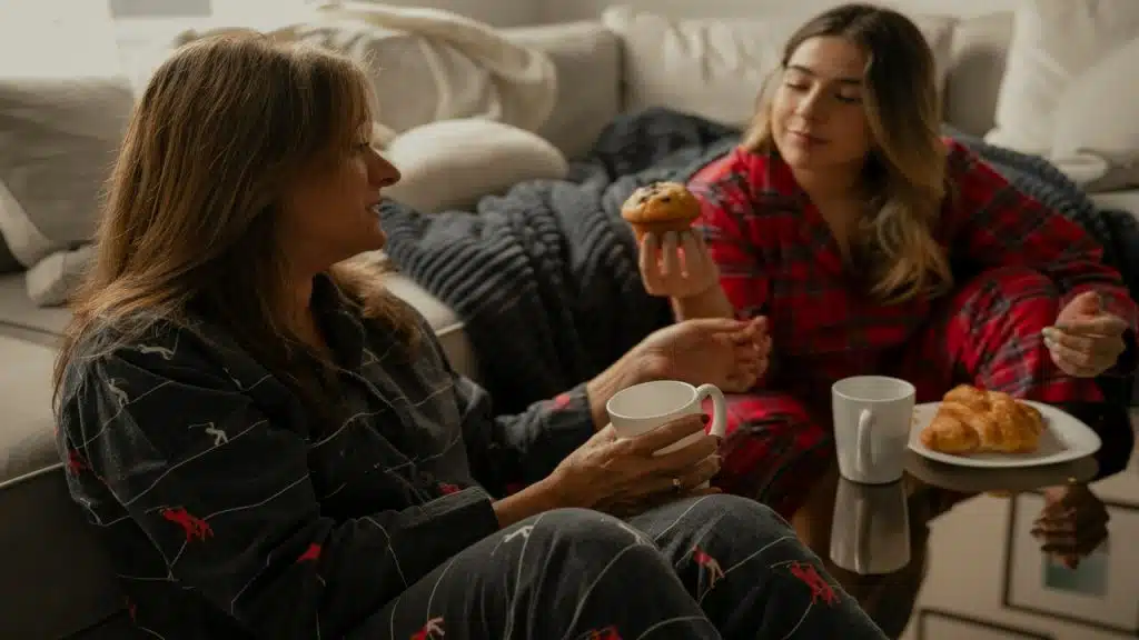 Female friends hanging out together