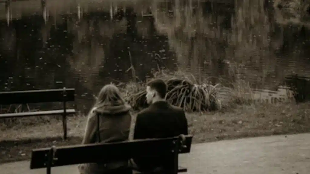 Physical distance symbolizing emotional disconnect between partners