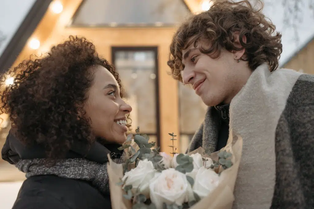 Faces of Smiling Couple