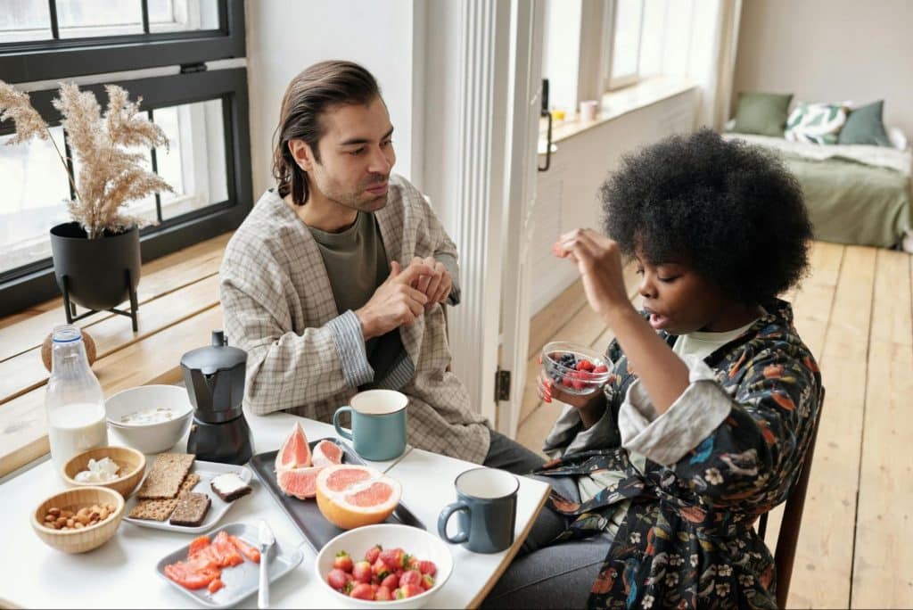 A man and woman bonding together