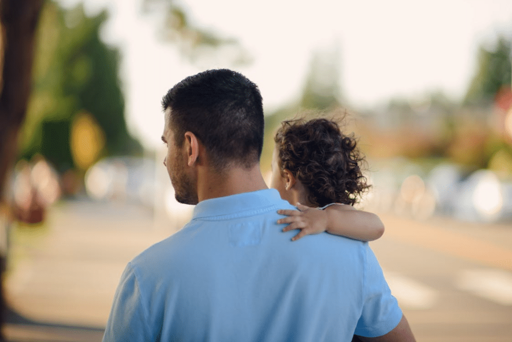 Father and Child Bonding Outdoors