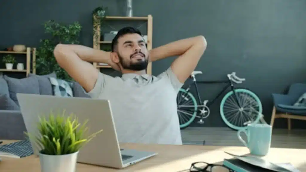 Man staying organized and steady during stressful times