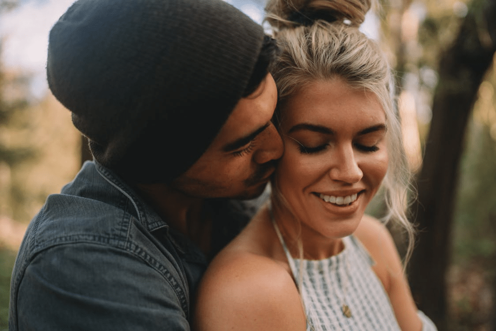A Man Hugging His Partner