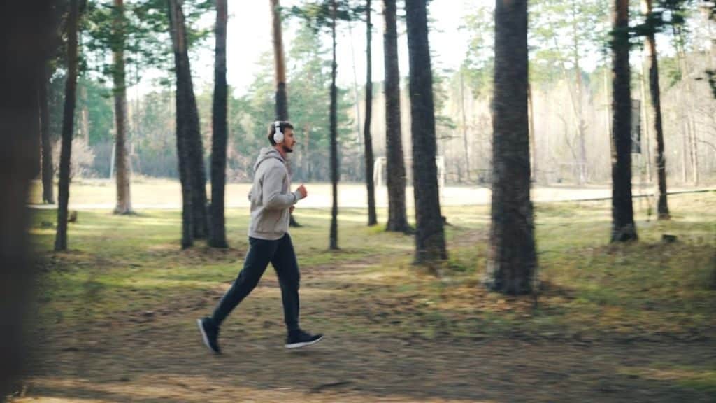 Man jogging early in the morning