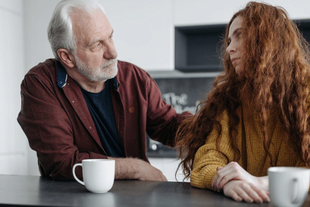 Man and Woman Looking at Each Other