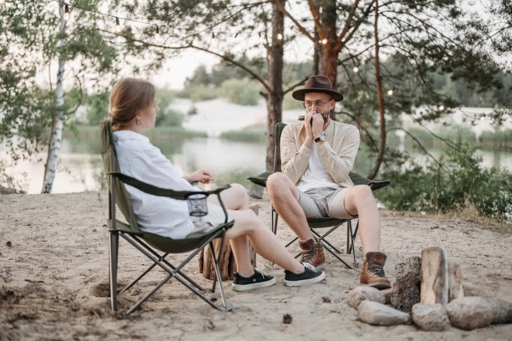 Man Playing Harmonica For Woman