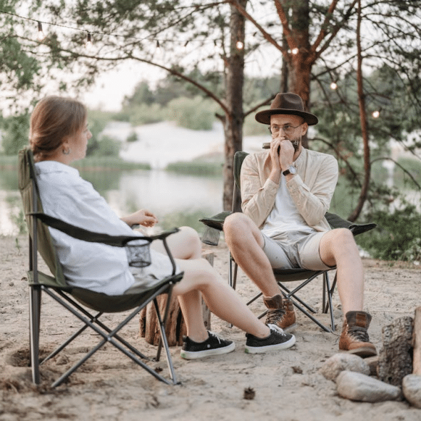 Man Playing Harmonica For Woman