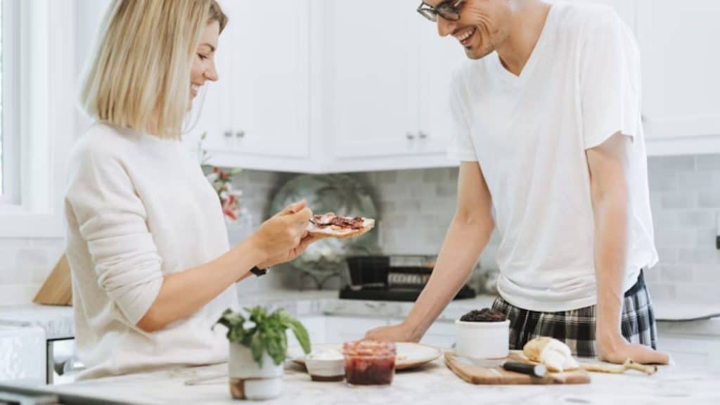 Woman preparing her partner’s meal thoughtfully
