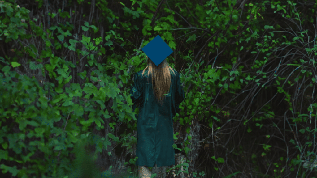A woman celebrating her graduation