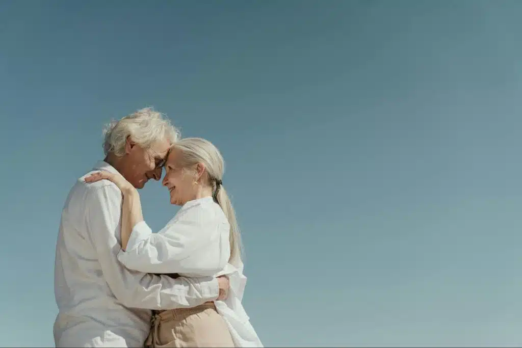 A picture of old couple