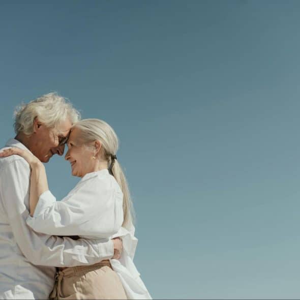 A picture of old couple