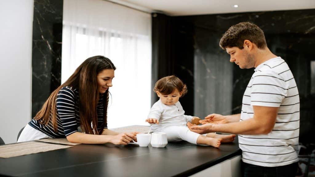 Parents with their baby