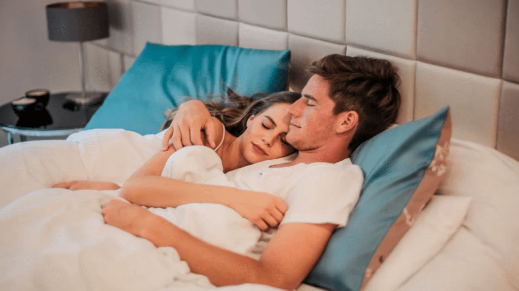 A couple in bed
