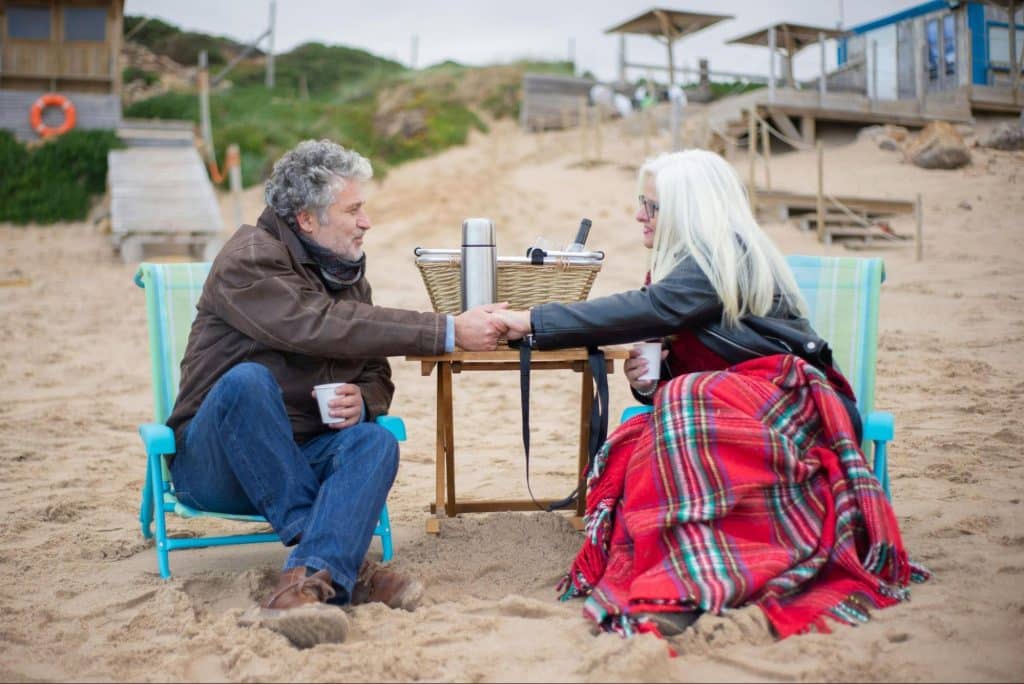 A man and woman bonding together 