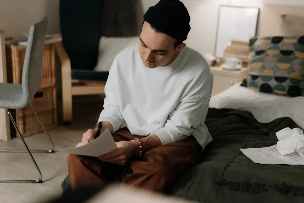 A Man in White Long Sleeve Shirt