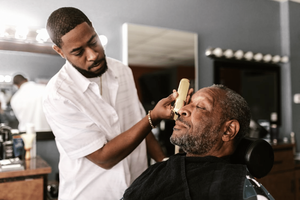 A Barber at Work