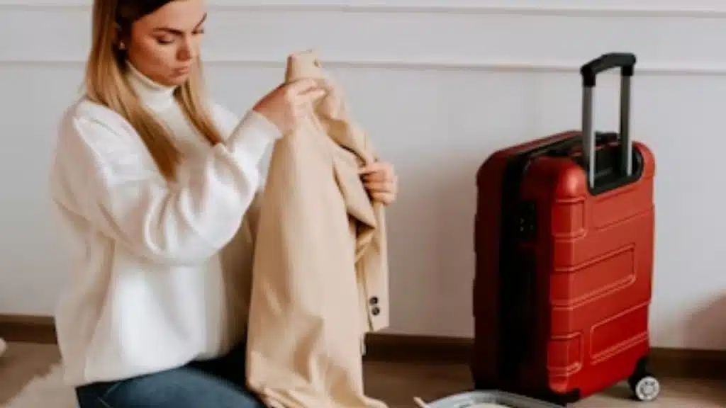 Woman preparing to leave a relationship after emotional disconnection