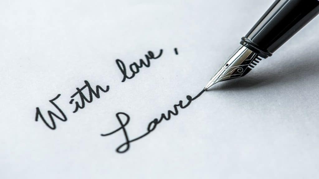 A handwritten note