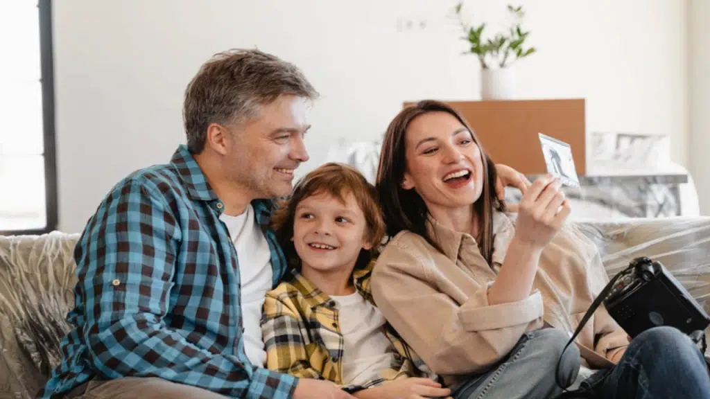 A family spending time together