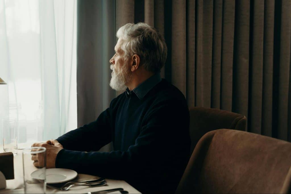 A man thinking