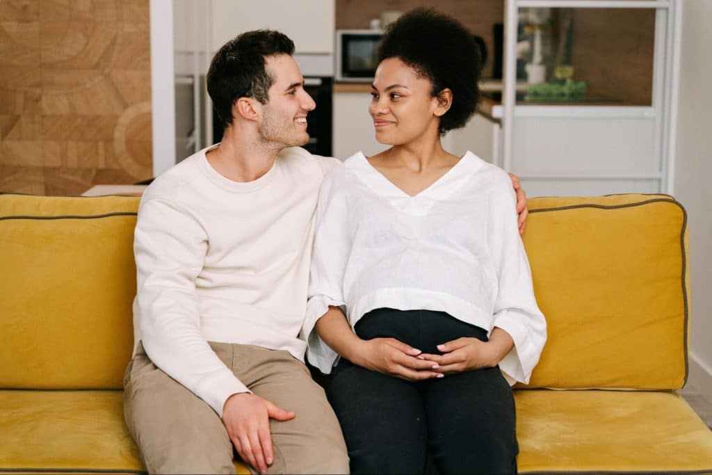 A man listening to woman