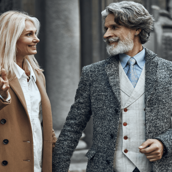 A beautiful mature couple on a date
