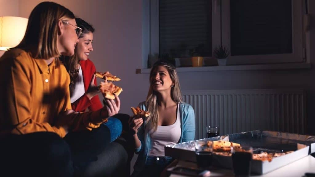Wife socializing with friends to fill emotional gaps in her relationship