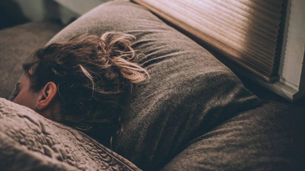 A woman sleeping peacefully.