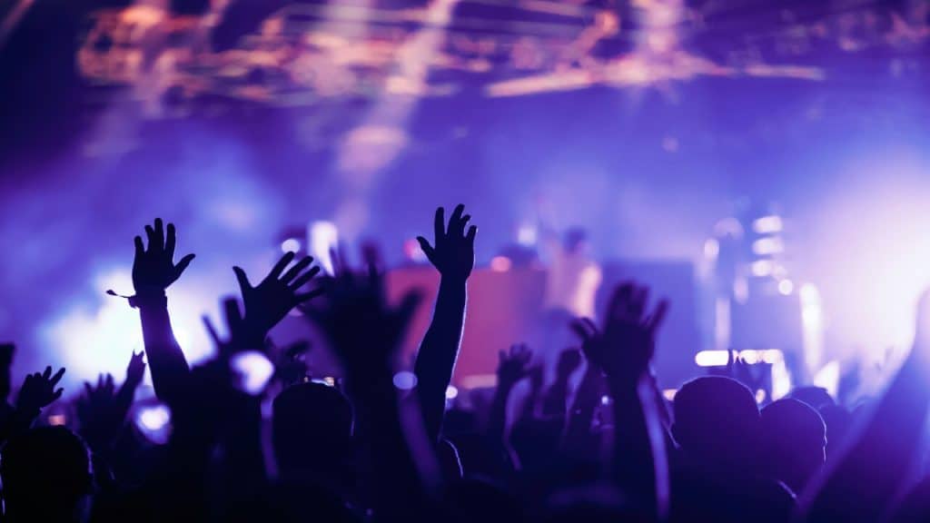 People singing at a church service