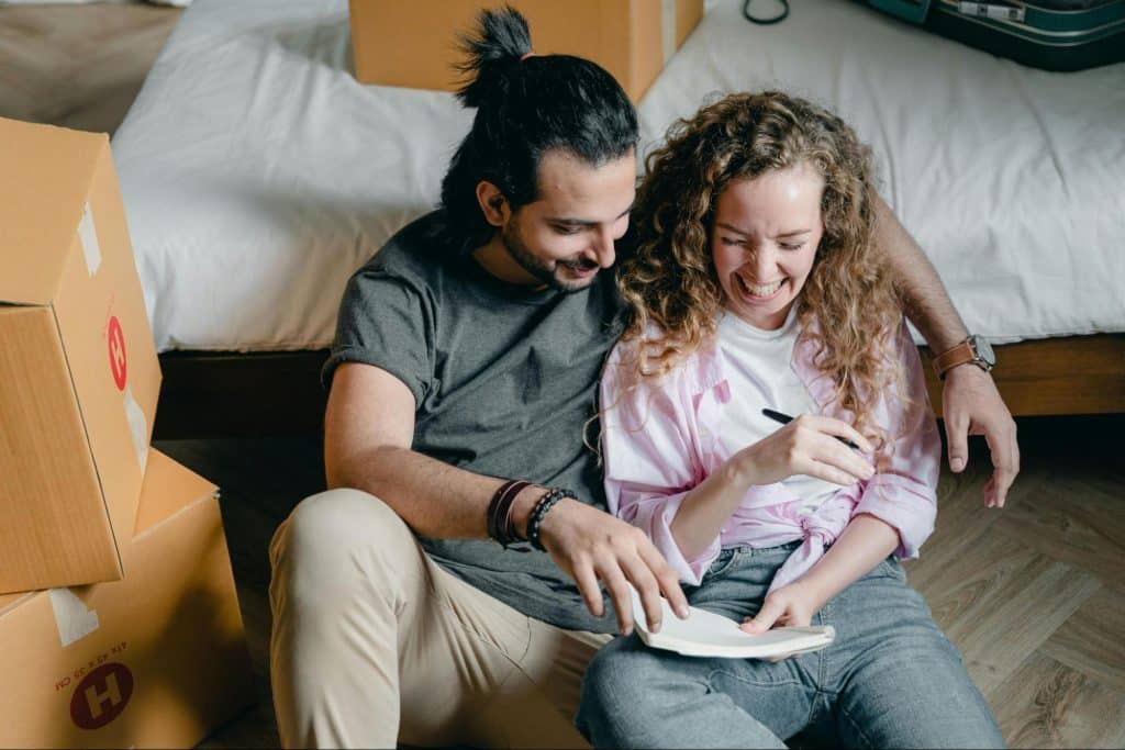 A man and woman talking about their plans for the future