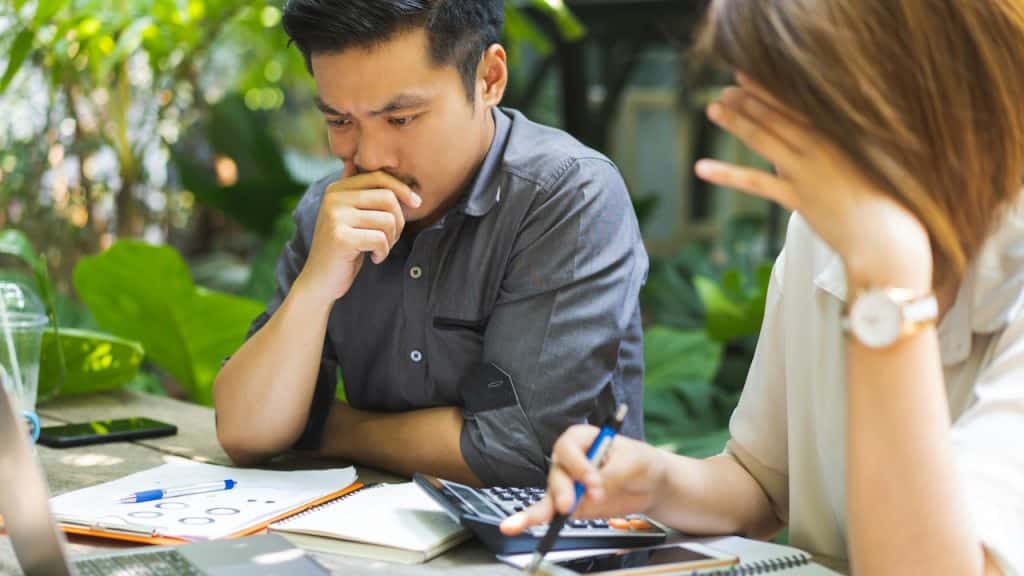Business couple working on a new project.