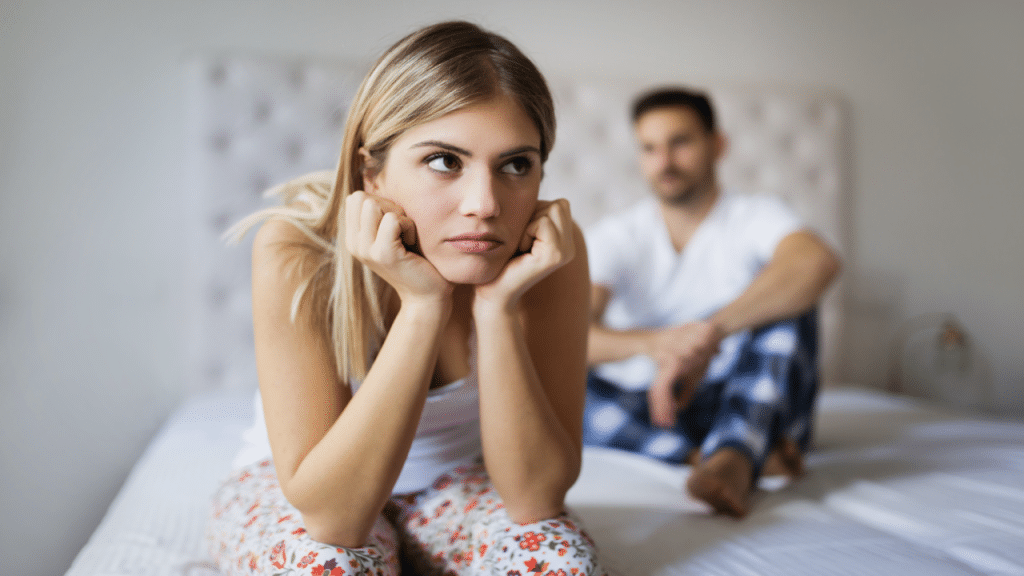 A couple experiencing problems in their relationship