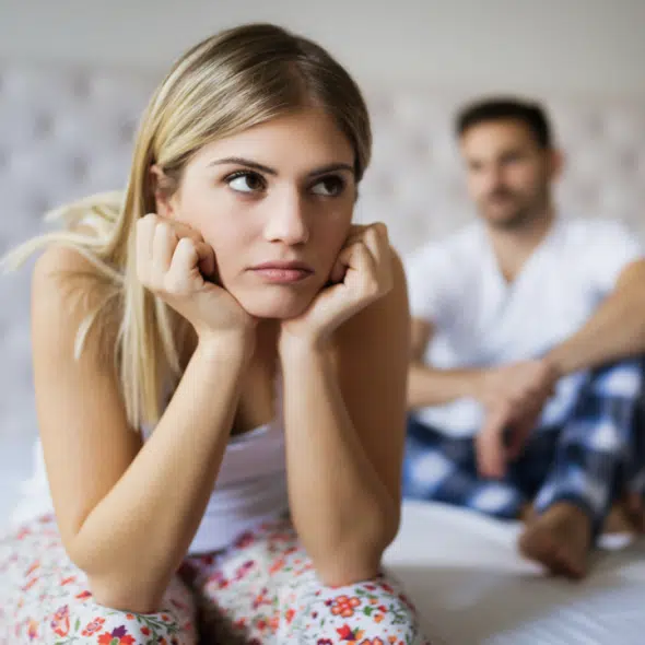 A couple experiencing problems in their relationship