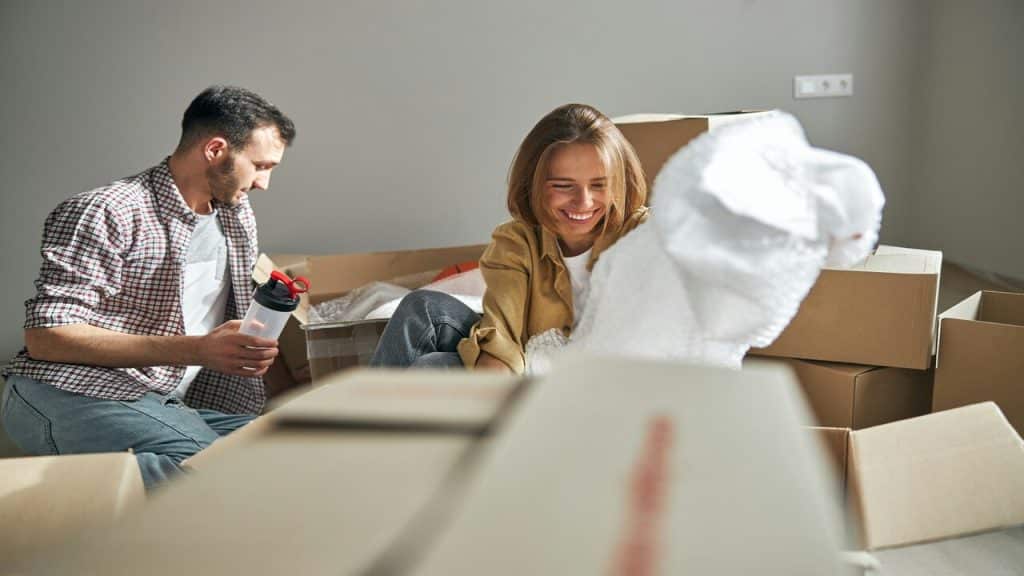 A couple moving into a new apartment 