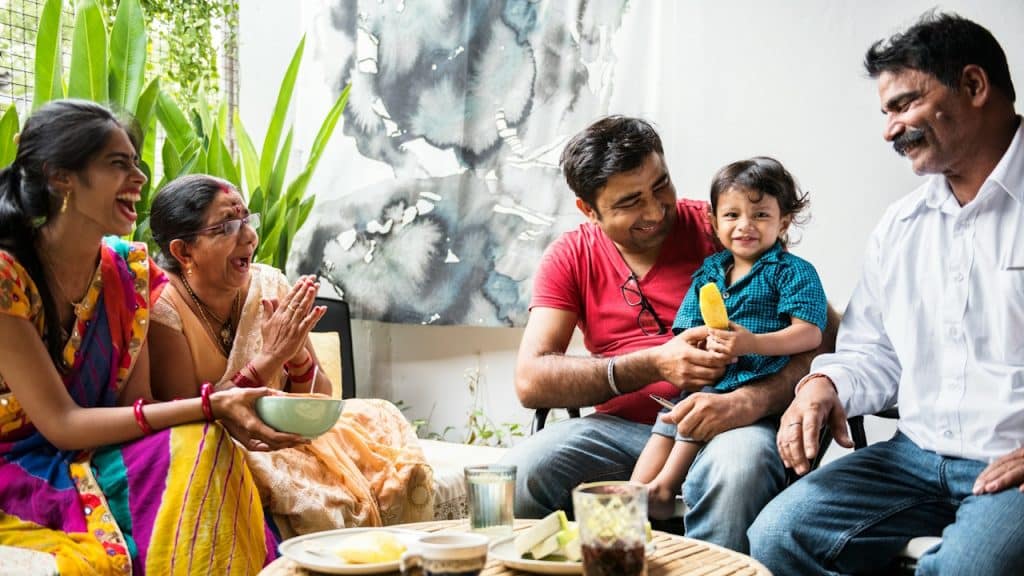 Happy Indian family life.