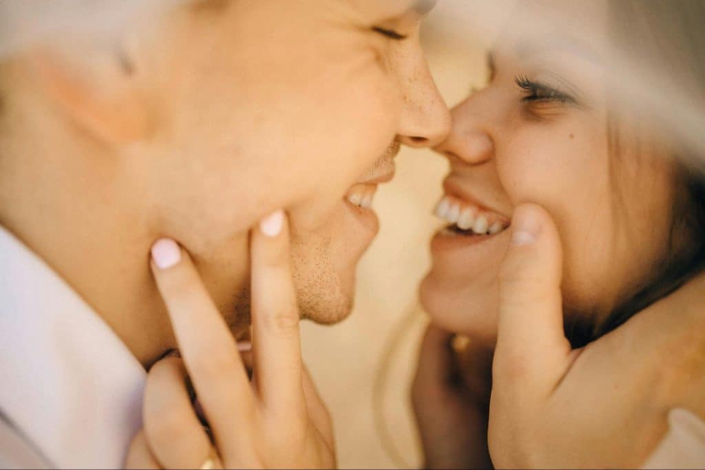 A couple close to each other