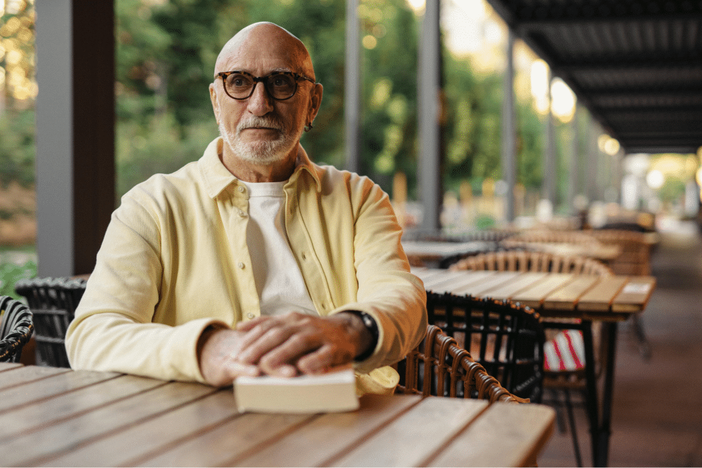 Elderly Man Wearing Eyeglasses