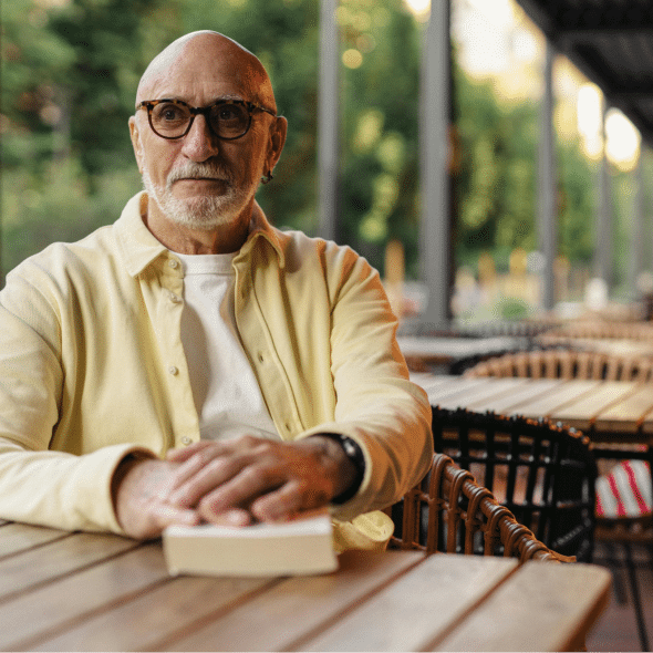 Elderly Man Wearing Eyeglasses