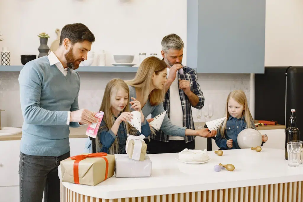 Family Preparing For A Party