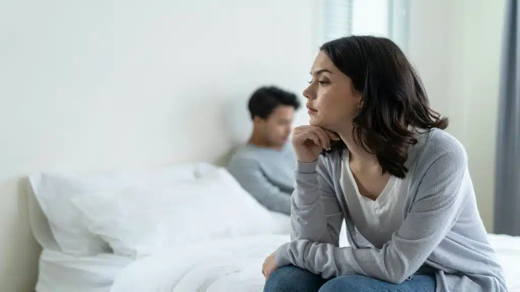 Man and woman feeling heartbroken for quarrel.