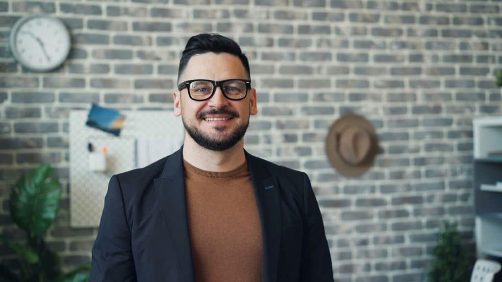 A man standing in the office