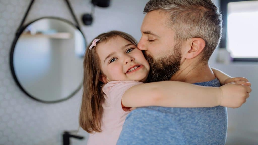 A dad spending time with his daughter