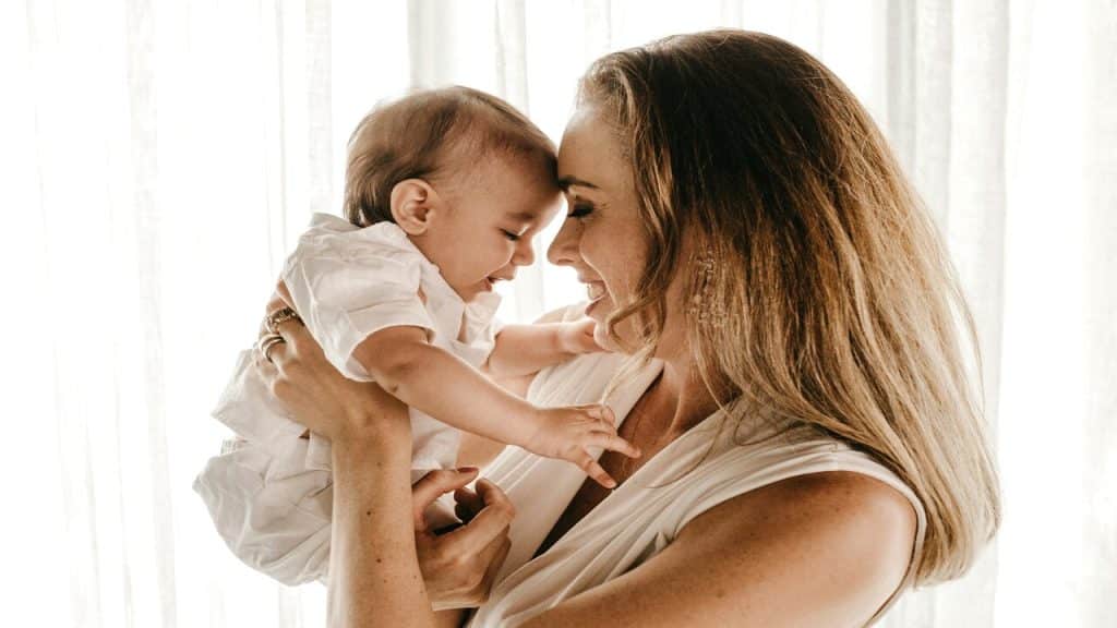 A mom with her baby